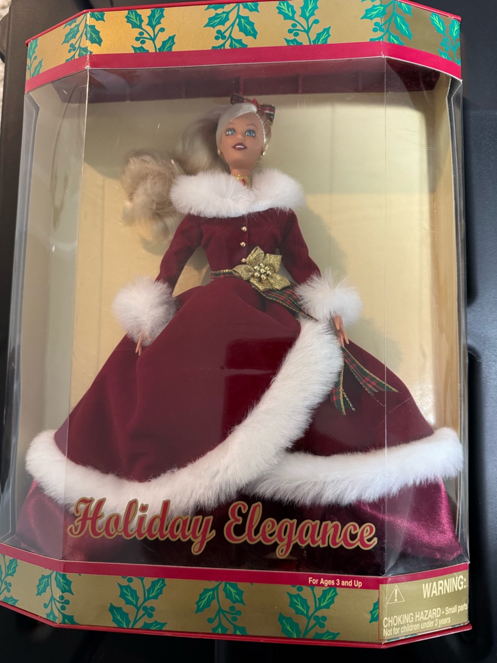 2001 Holiday Elegance Doll JAKKS Pacific Red Velvet Christmas NIB